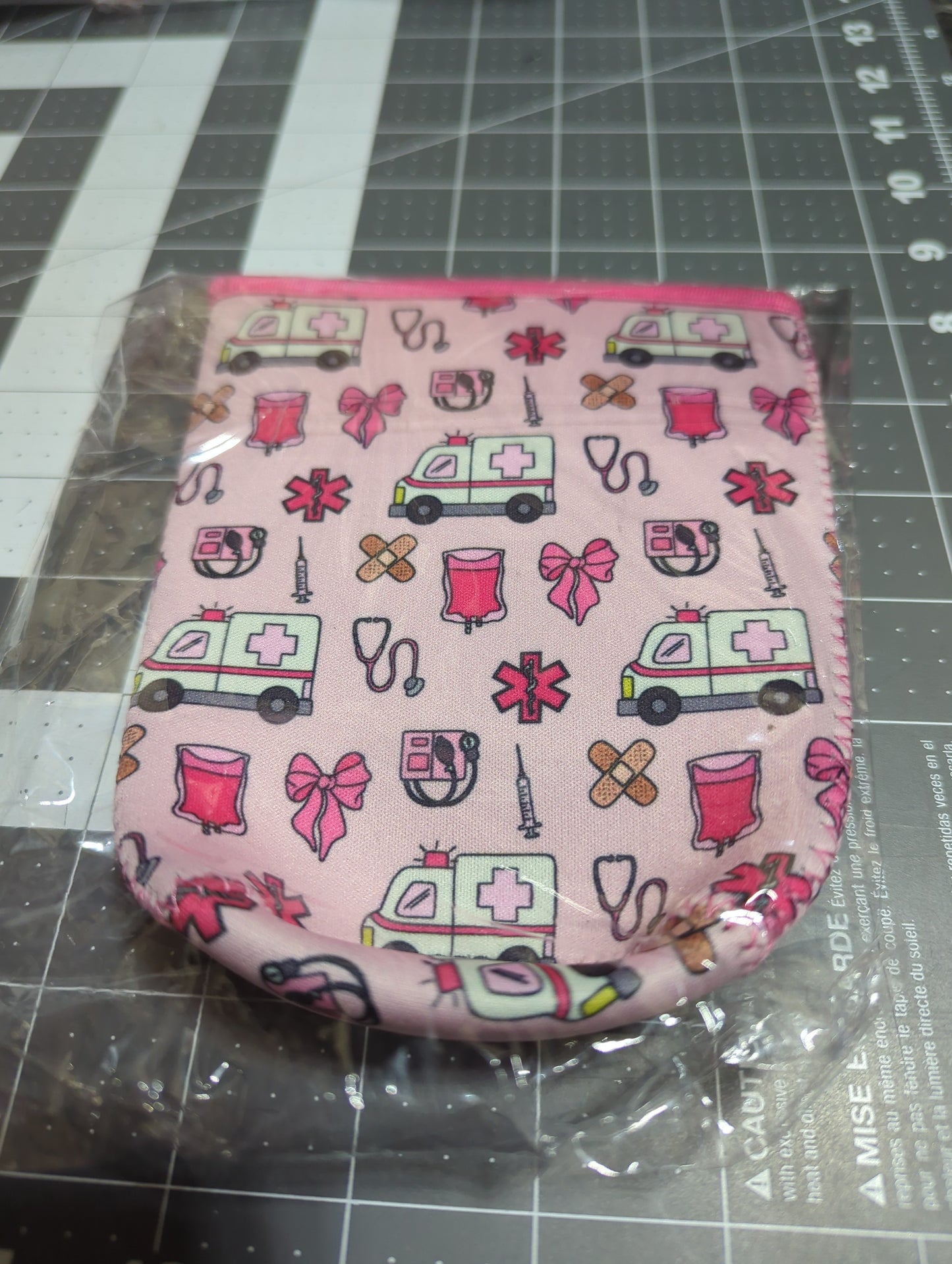 Pink Medical Iced Coffee Koozie-32 oz