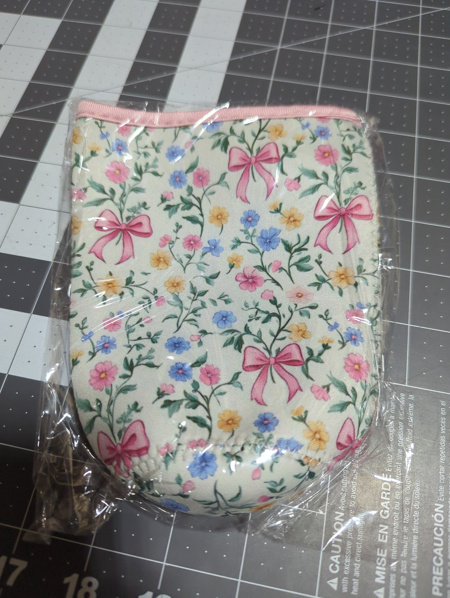 Dainty Floral Bows Iced Coffee Koozie-32 oz