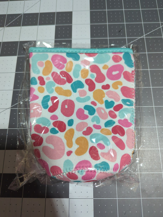 Girly Leopard Iced Coffee Koozie-32 oz